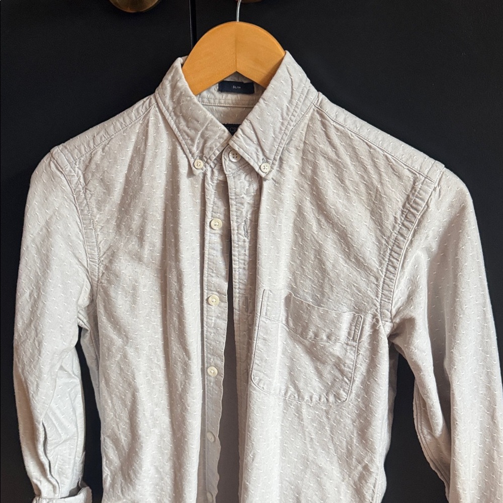 J.Crew slim Oxford Shirt in Light Gray XS